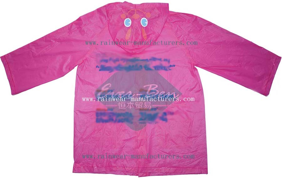 Pink toddler rain jacket supplier-womens rain mac
